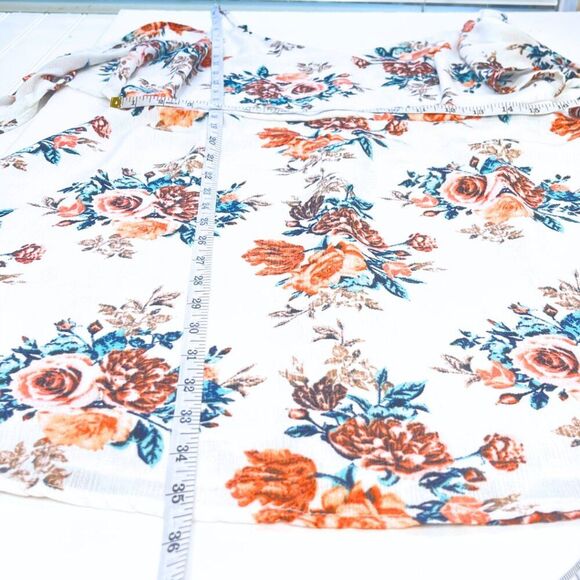 Women's Floral Spaghetti Strap White Mini Dress Size Large. - Picture 10 of 13